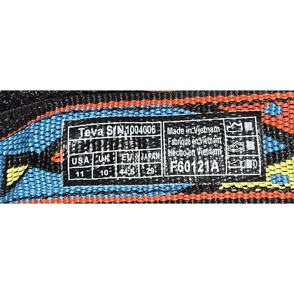 Teva Men's Original Universal Multicolor Geometric Print Sandals 1004006 Size 11